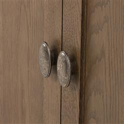 Tacorey Rustic Lodge Brown Solid Oak Wood 4 Drawer 4 Door Sideboard|