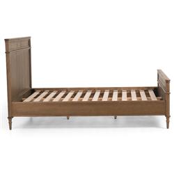 Tacorey Rustic Lodge Brown Solid Oak Wood Bed - Queen|