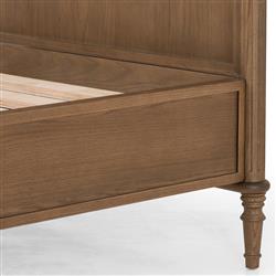 Tacorey Rustic Lodge Brown Solid Oak Wood Bed - Queen|