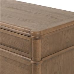 Tacorey Rustic Lodge Brown Solid Oak Wood 6 Drawer Double Dresser|