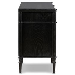 Tacorey Rustic Lodge Black Solid Oak Wood 6 Drawer Double Dresser|
