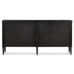 Tacorey Rustic Lodge Black Solid Oak Wood 6 Drawer Double Dresser|