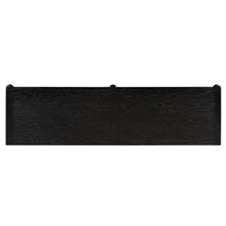 Tacorey Rustic Lodge Black Solid Oak Wood 6 Drawer Double Dresser|