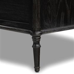 Tacorey Rustic Lodge Black Solid Oak Wood 6 Drawer Double Dresser|