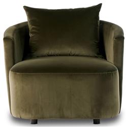 Paolo Modern Classic Olive Green Upholstered Chaise Lounge|