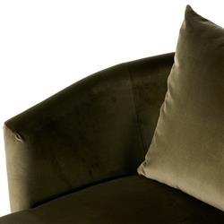 Paolo Modern Classic Olive Green Upholstered Chaise Lounge|