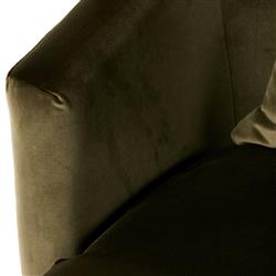 Paolo Modern Classic Olive Green Upholstered Chaise Lounge|