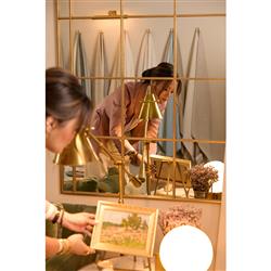 Visual Comfort Goodman Modern Antique Brass Task Floor Lamp|