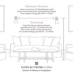 Visual Comfort Lorford French Country Gilded Iron Mercury Glass Armed Sconce|