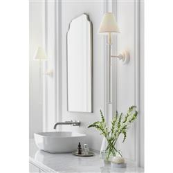 Visual Comfort Piaf Modern Classic Plaster White Metal Large Tail Wall Sconce|