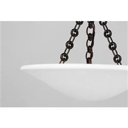 Visual Comfort Mollino Mid Century Bronze Plaster White Semi Flush Mount|