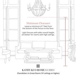 Visual Comfort Talia Gild Metal Swirled Glass Linear Chandelier - Medium|