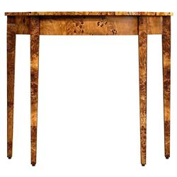 Calag French Country Brown Burl Wood Console Table|