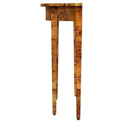 Calag French Country Brown Burl Wood Console Table|