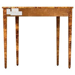 Calag French Country Brown Burl Wood Console Table|