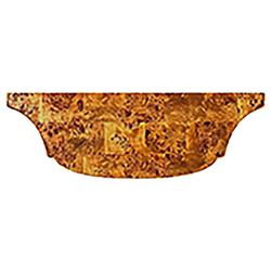 Calag French Country Brown Burl Wood Console Table|