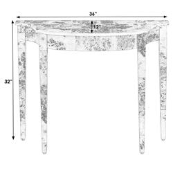 Calag French Country Brown Burl Wood Console Table|