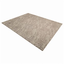 Arvin Modern Classic Grey Wool Dot Patterned Hand Knotted Rug - 5'x8'|