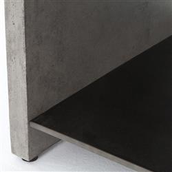 Matthew Industrial Loft Grey Concrete Rectangular Coffee Table|