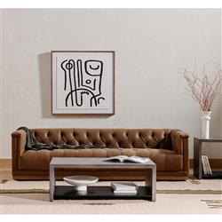 Matthew Industrial Loft Grey Concrete Rectangular Coffee Table|