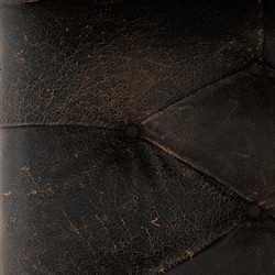 Emmy Rustic Lodge Vintage Black Leather Tufted Nailhead Trim Swivel Club Chair|