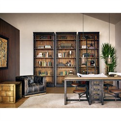 Emmy Rustic Lodge Vintage Black Leather Tufted Nailhead Trim Swivel Club Chair|