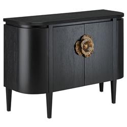Sazana Modern Classic Black Oak Demilune Sideboard|