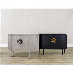 Sazana Modern Classic Black Oak Demilune Sideboard|