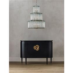 Sazana Modern Classic Black Oak Demilune Sideboard|