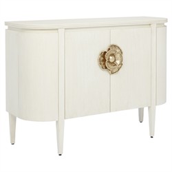 Sazana Modern Classic White Oak Demilune Sideboard|