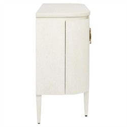 Sazana Modern Classic White Oak Demilune Sideboard|