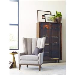 Lupe Industrial Loft Ash Glass Top Gold Aluminum Pedestal Round Side End Table|