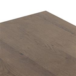 Alina Rustic Lodge Brown Oak Wood Rectangular Dining Table - 84"W|