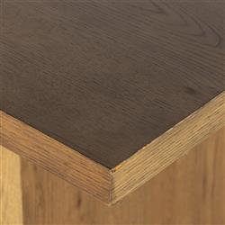 Alina Rustic Lodge Brown Oak Wood Rectangular Dining Table - 84"W|