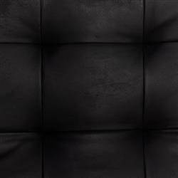 Hadley Rustic Lodge Black Upholstered Leather Brown Wood Tufted Dining Arm Chair|