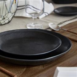 Livia Modern Classic Matte Black Stoneware Pasta Bowl - Set of 4|