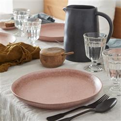 Livia Modern Classic Mauve Rose Stoneware Dinner Plate - Set of 4|
