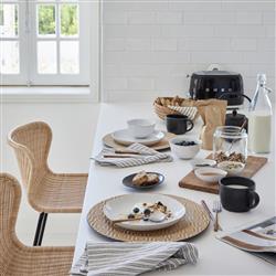 Livia Modern Classic White Stoneware Salad Plate - Set of 4|