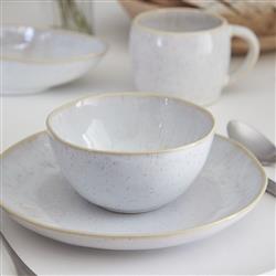 Eivissa Coastal Beach Beige Stoneware Dinner Plate - Set of 4|