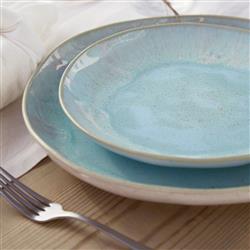 Eivissa Coastal Beach Blue Stoneware Salad Plate - Set of 4|