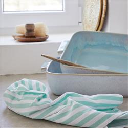Eivissa Coastal Beach Blue Stoneware Square Baking Dish|