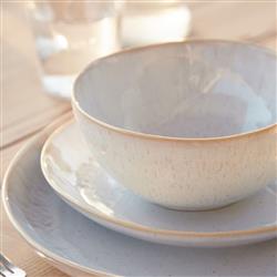 Eivissa Coastal Beach Beige Stoneware Salad Plate - Set of 4|