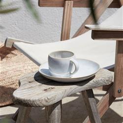 Eivissa Coastal Beach Beige Stoneware Salad Plate - Set of 4|