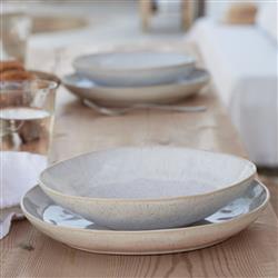 Eivissa Coastal Beach Beige Stoneware Pasta Bowl - Set of 4|