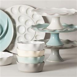 Cook &amp; Host Modern Blue Stoneware Square Pie Baking Dish|