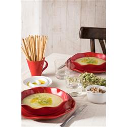 Cook &amp; Host Modern White Stoneware Oval Ramekin - Set of 4|