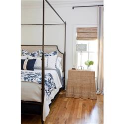 Terese Coastal Beach Natural Woven Rattan Rectangular Console - 36"|