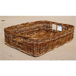 Camilla Coastal Beach Natural Woven Rattan Decorative Basket - Set of 2|