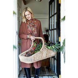 Tara Coastal Beach Natural Handwoven Rattan Decorative Basket|