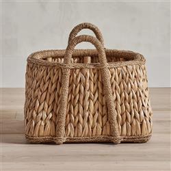 Tara Coastal Beach Natural Handwoven Rattan Floor Basket|